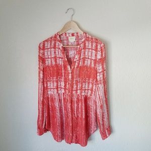 Maeve Orange Blouse Boho Style Size 10